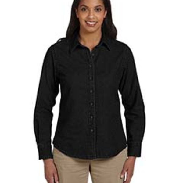 Ladies' Long-Sleeve Denim Shirt Thumbnail