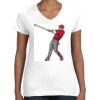 Women's Fine Jersey V-Neck Tee Thumbnail