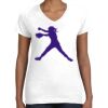 Women's Fine Jersey V-Neck Tee Thumbnail