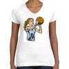 Women's Fine Jersey V-Neck Tee Thumbnail