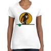 Women's Fine Jersey V-Neck Tee Thumbnail