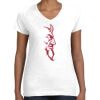 Women's Fine Jersey V-Neck Tee Thumbnail
