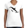 Women's Fine Jersey V-Neck Tee Thumbnail